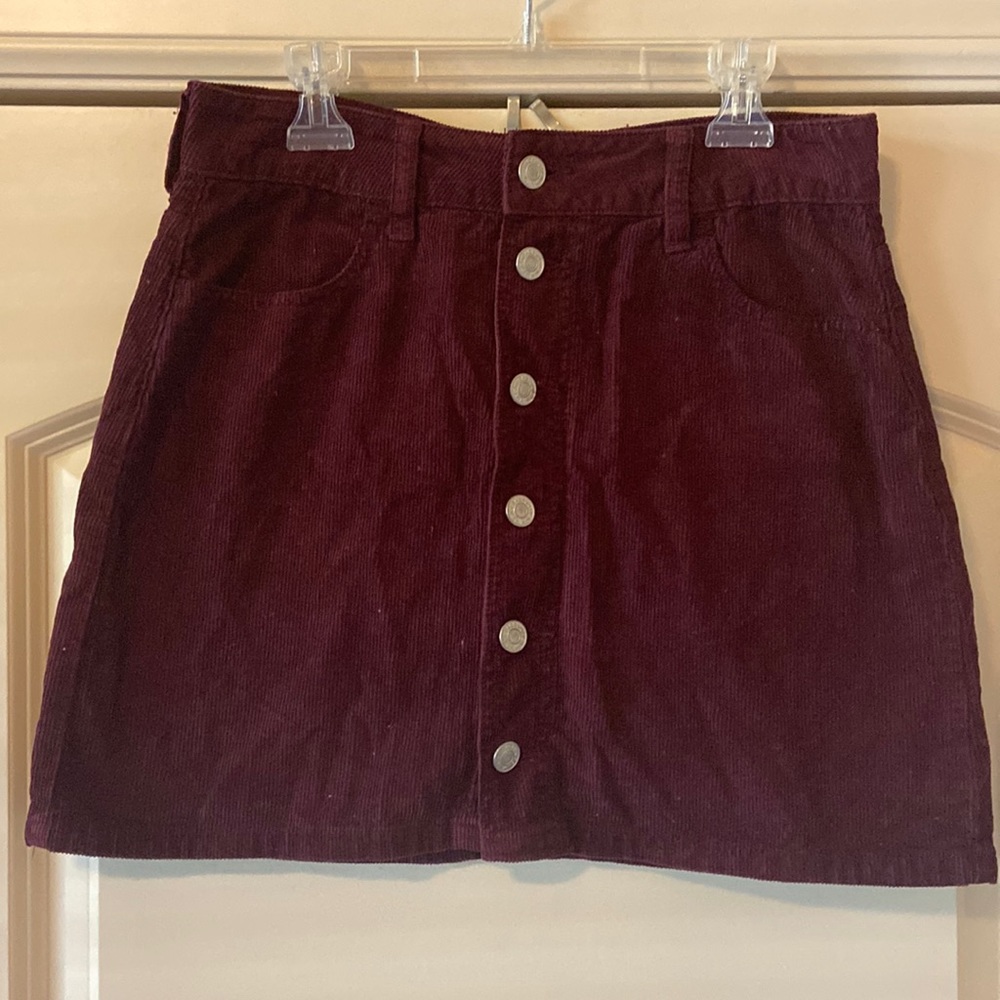 Pac Sun corduroy button up miniskirt size 26
